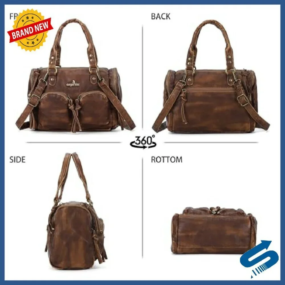 Small Vegan Leather Hobo Crossbody Bag with Multiple Carrying Options